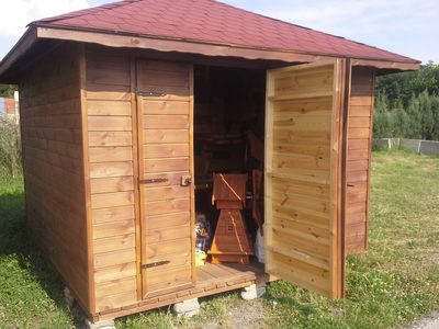 Domek gospodarczy lub wiata ogrodowa z drewna - realizacja 1