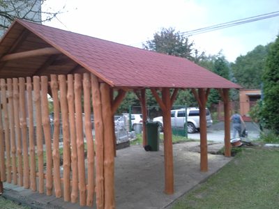 Domek gospodarczy lub wiata ogrodowa z drewna - realizacja 10
